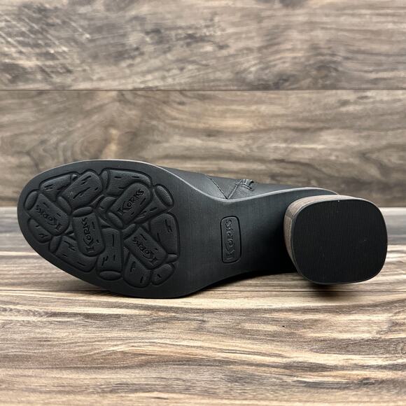 NIB Korks by Kork Ease Destiny 9.5M Block Heel Ankle Boots Booties Black - Picture 8 of 10